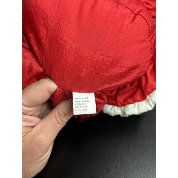 Hallmark Puffy Nylon Parachute Santa Claus Stuffed Doll Plush Toy 90s Vintage - Picture 9 of 9